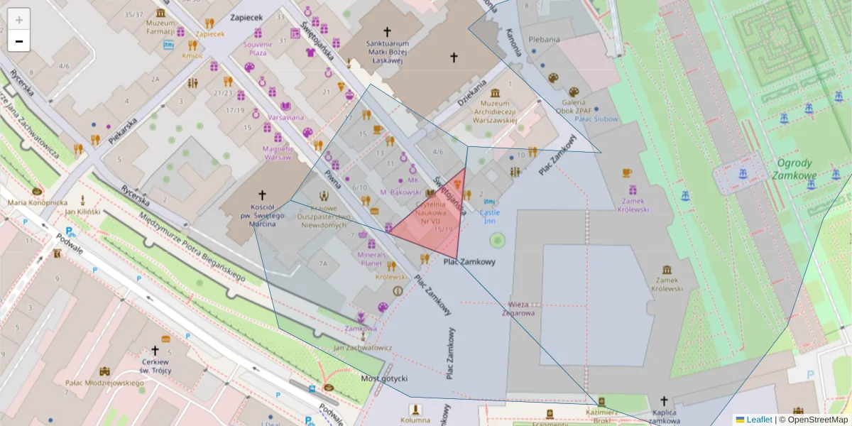 Szczegółowa mapa kodu pocztowego 00-266 z granicami, sąsiednimi kodami pocztowymi i urzędami pocztowymi