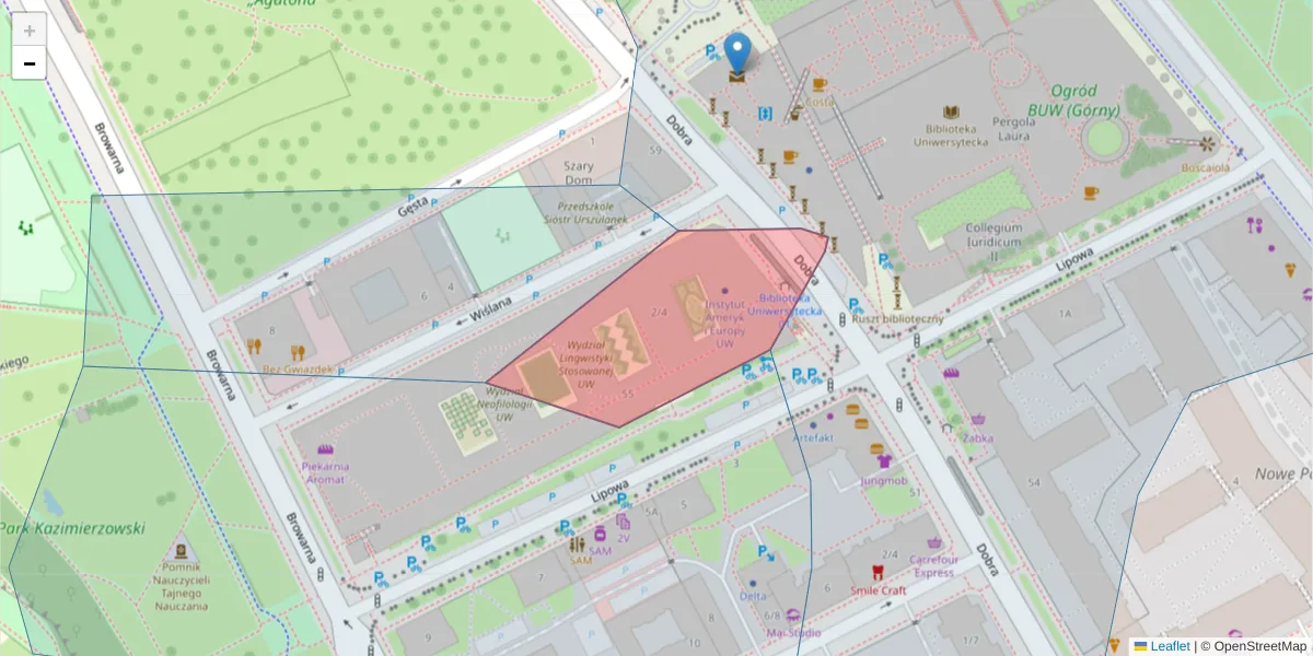 Szczegółowa mapa kodu pocztowego 00-310 z granicami, sąsiednimi kodami pocztowymi i urzędami pocztowymi