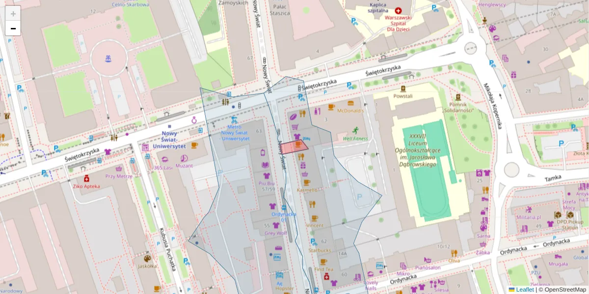 Szczegółowa mapa kodu pocztowego 00-356 z granicami, sąsiednimi kodami pocztowymi i urzędami pocztowymi