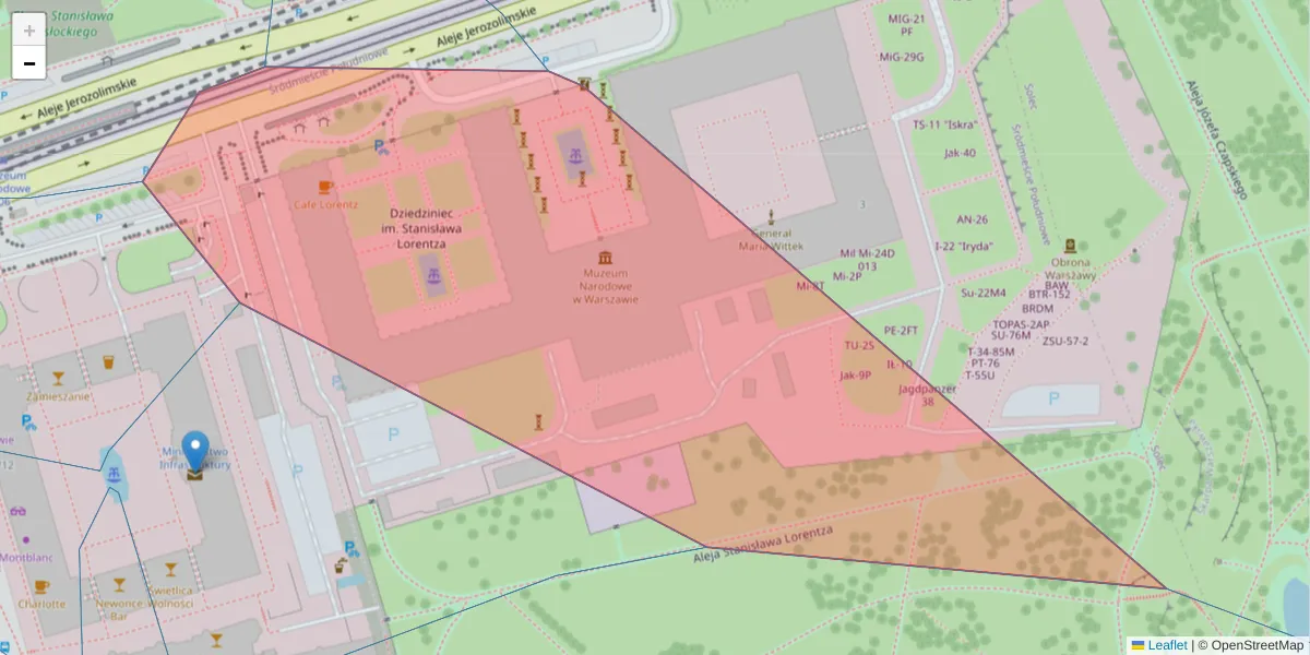 Szczegółowa mapa kodu pocztowego 00-495 z granicami, sąsiednimi kodami pocztowymi i urzędami pocztowymi