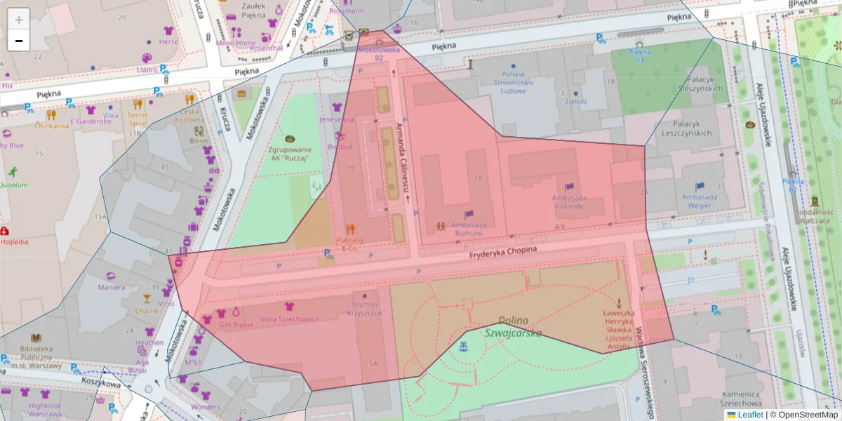 Szczegółowa mapa kodu pocztowego 00-559 z granicami, sąsiednimi kodami pocztowymi i urzędami pocztowymi