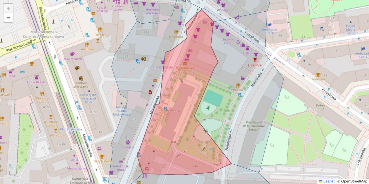 Szczegółowa mapa kodu pocztowego 00-561 z granicami, sąsiednimi kodami pocztowymi i urzędami pocztowymi