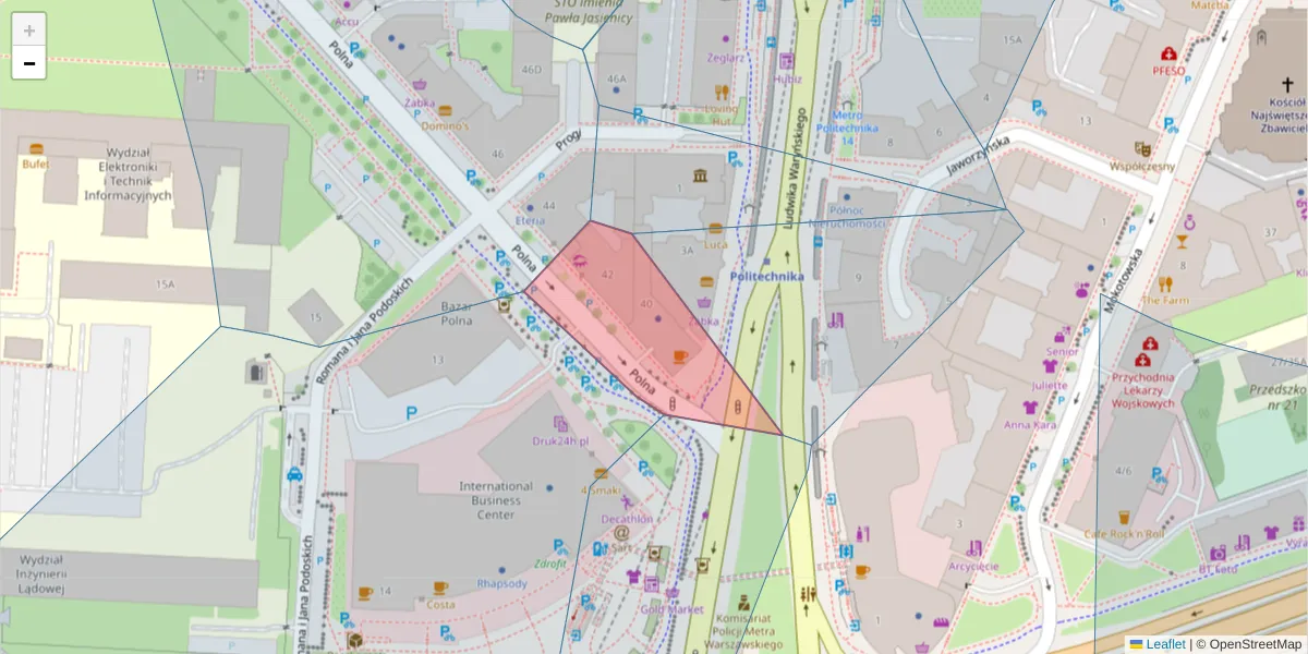 Szczegółowa mapa kodu pocztowego 00-635 z granicami, sąsiednimi kodami pocztowymi i urzędami pocztowymi