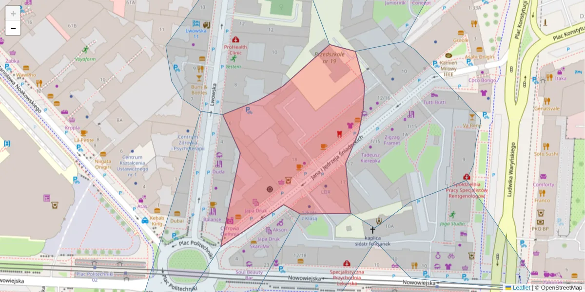 Szczegółowa mapa kodu pocztowego 00-656 z granicami, sąsiednimi kodami pocztowymi i urzędami pocztowymi