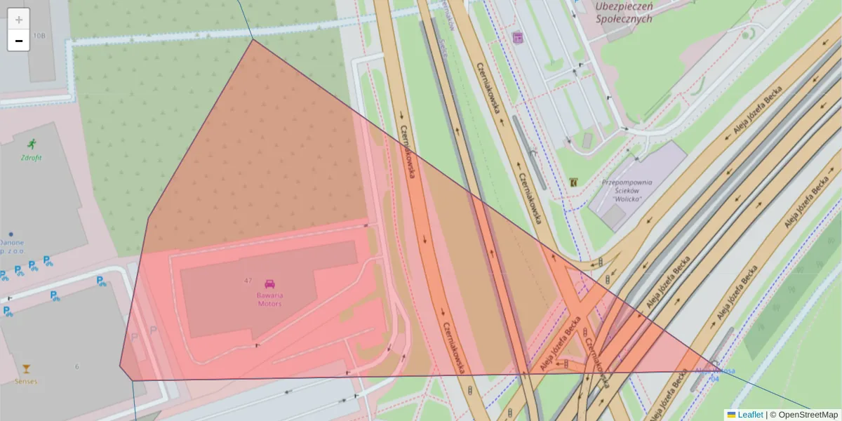 Szczegółowa mapa kodu pocztowego 00-715 z granicami, sąsiednimi kodami pocztowymi i urzędami pocztowymi