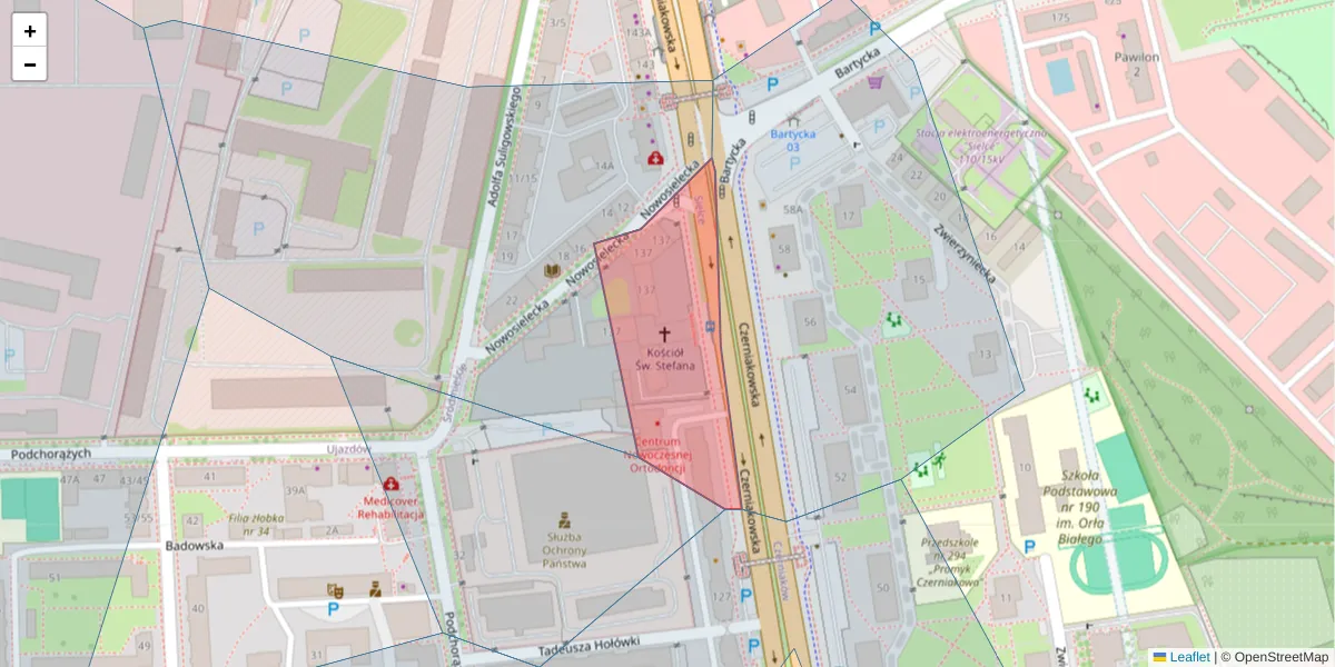 Szczegółowa mapa kodu pocztowego 00-720 z granicami, sąsiednimi kodami pocztowymi i urzędami pocztowymi
