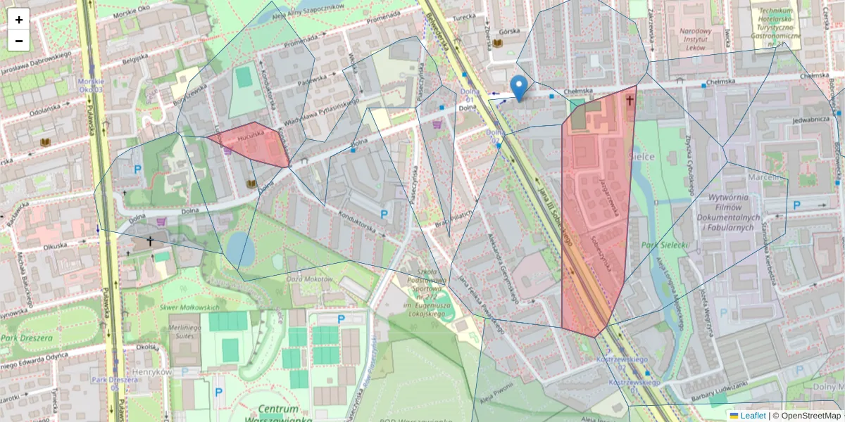 Szczegółowa mapa kodu pocztowego 00-730 z granicami, sąsiednimi kodami pocztowymi i urzędami pocztowymi