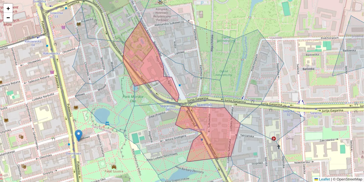 Szczegółowa mapa kodu pocztowego 00-761 z granicami, sąsiednimi kodami pocztowymi i urzędami pocztowymi