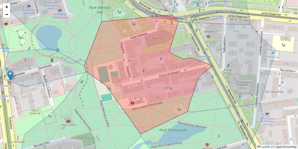 Szczegółowa mapa kodu pocztowego 00-785 z granicami, sąsiednimi kodami pocztowymi i urzędami pocztowymi