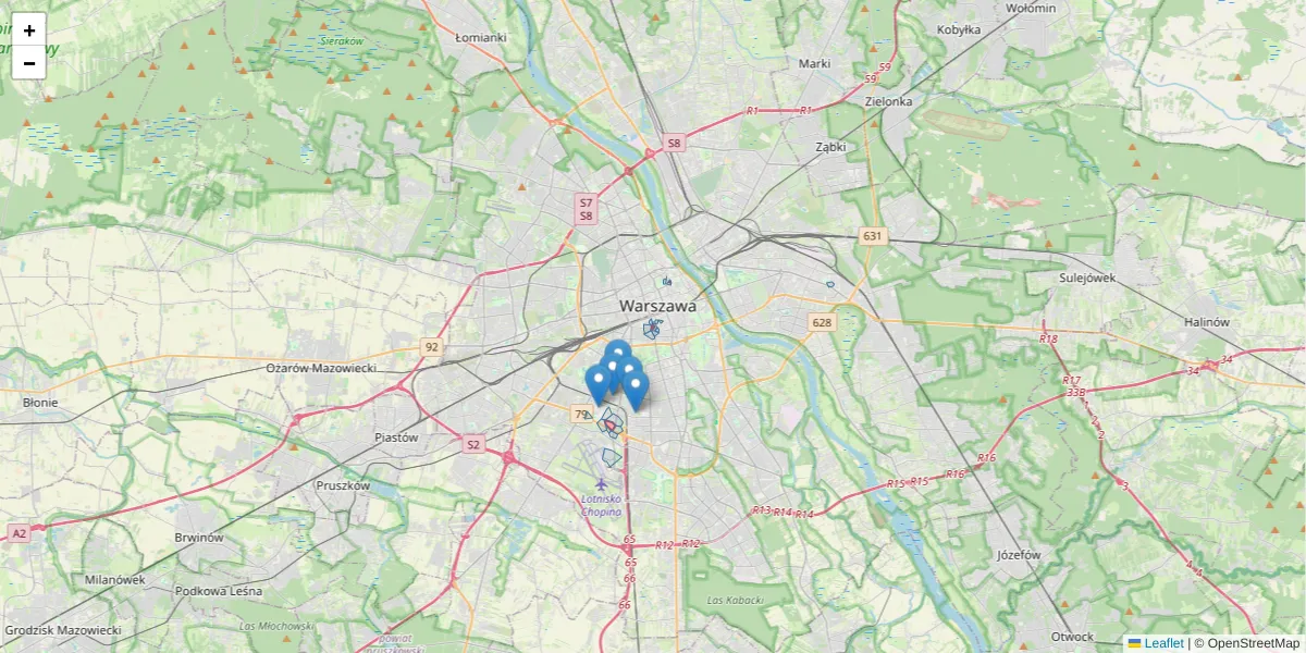 Szczegółowa mapa kodu pocztowego 00-909 z granicami, sąsiednimi kodami pocztowymi i urzędami pocztowymi