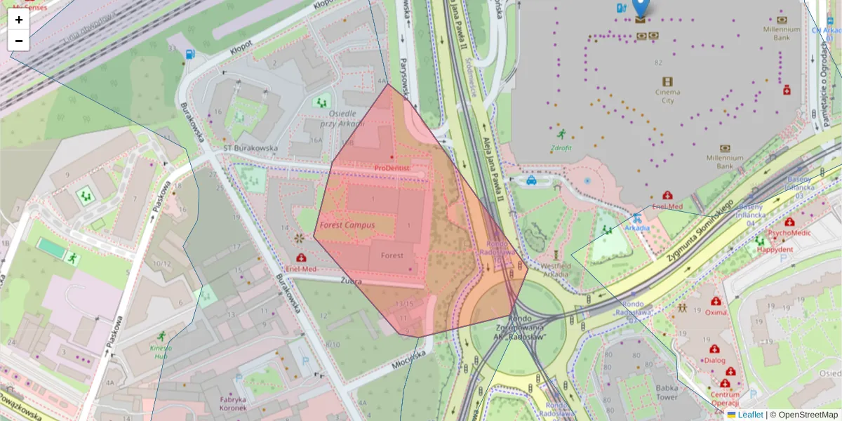 Szczegółowa mapa kodu pocztowego 01-065 z granicami, sąsiednimi kodami pocztowymi i urzędami pocztowymi