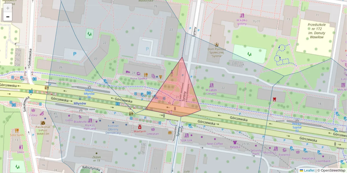 Szczegółowa mapa kodu pocztowego 01-150 z granicami, sąsiednimi kodami pocztowymi i urzędami pocztowymi