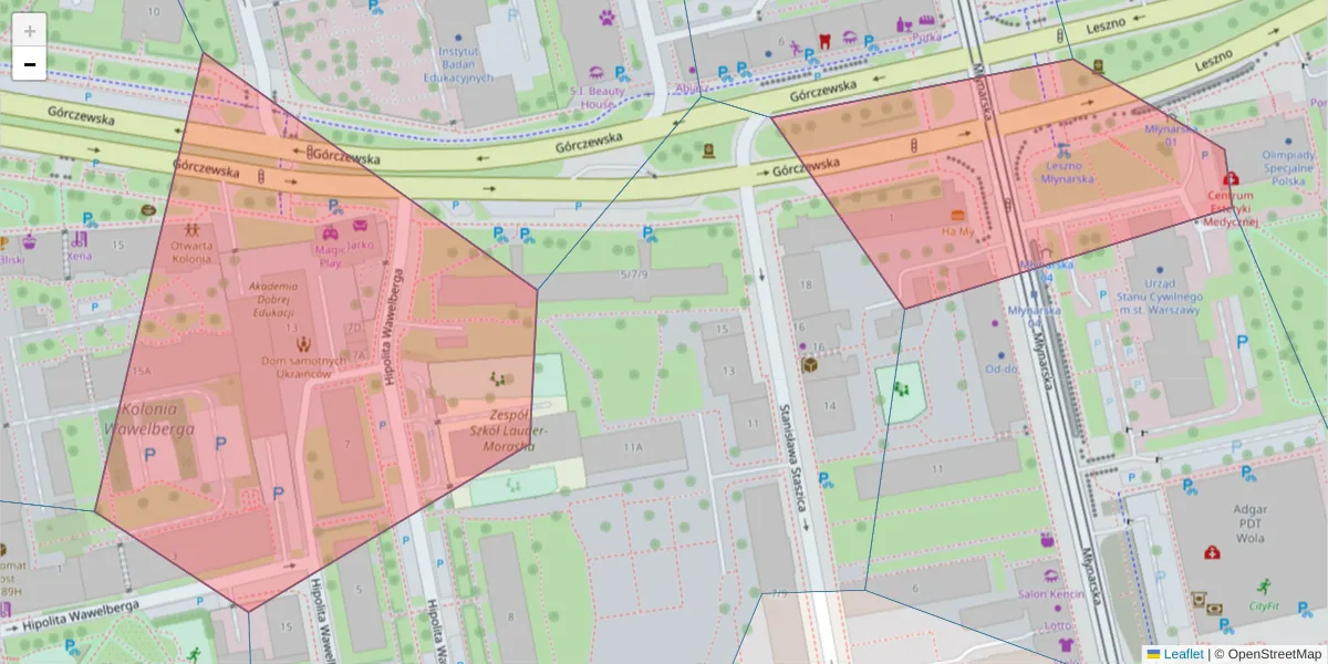 Szczegółowa mapa kodu pocztowego 01-189 z granicami, sąsiednimi kodami pocztowymi i urzędami pocztowymi