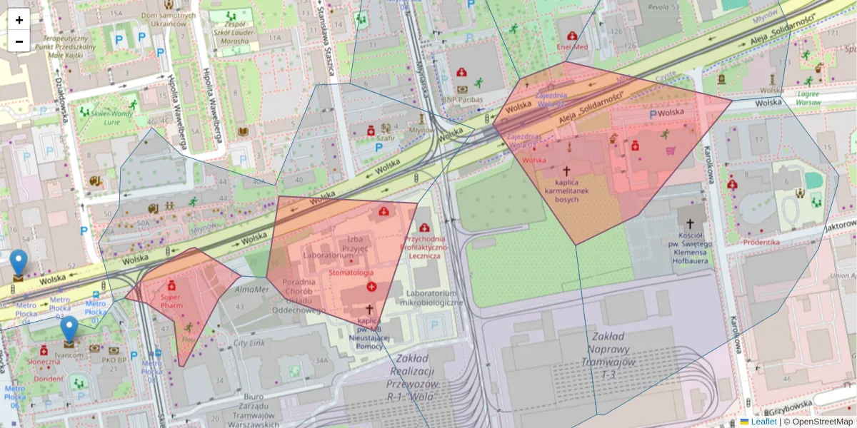 Szczegółowa mapa kodu pocztowego 01-201 z granicami, sąsiednimi kodami pocztowymi i urzędami pocztowymi