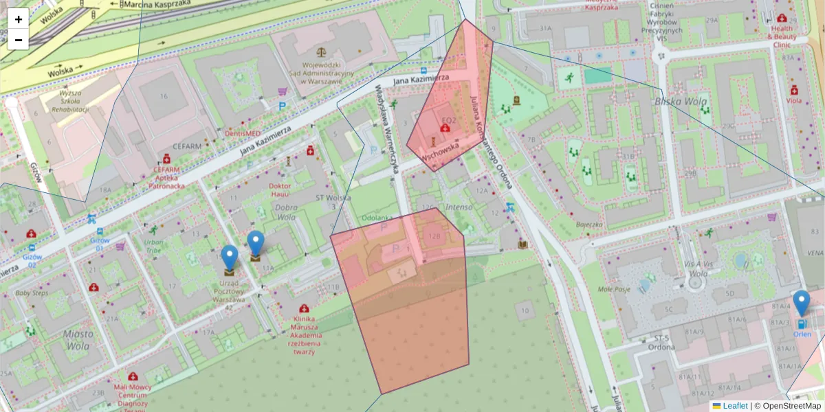 Szczegółowa mapa kodu pocztowego 01-239 z granicami, sąsiednimi kodami pocztowymi i urzędami pocztowymi