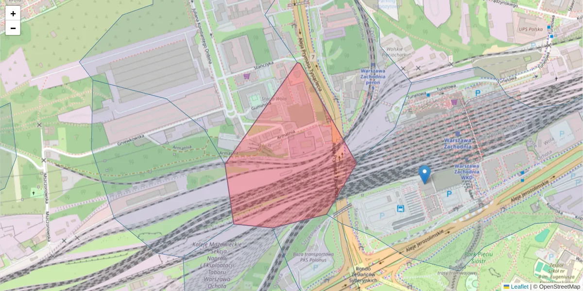 Szczegółowa mapa kodu pocztowego 01-247 z granicami, sąsiednimi kodami pocztowymi i urzędami pocztowymi
