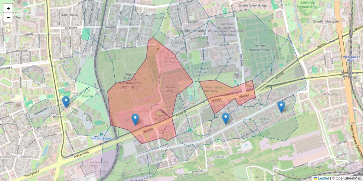 Szczegółowa mapa kodu pocztowego 01-258 z granicami, sąsiednimi kodami pocztowymi i urzędami pocztowymi