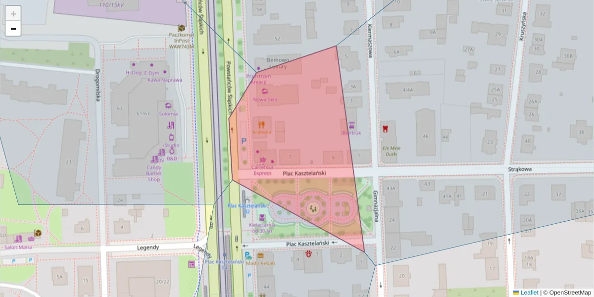 Szczegółowa mapa kodu pocztowego 01-362 z granicami, sąsiednimi kodami pocztowymi i urzędami pocztowymi
