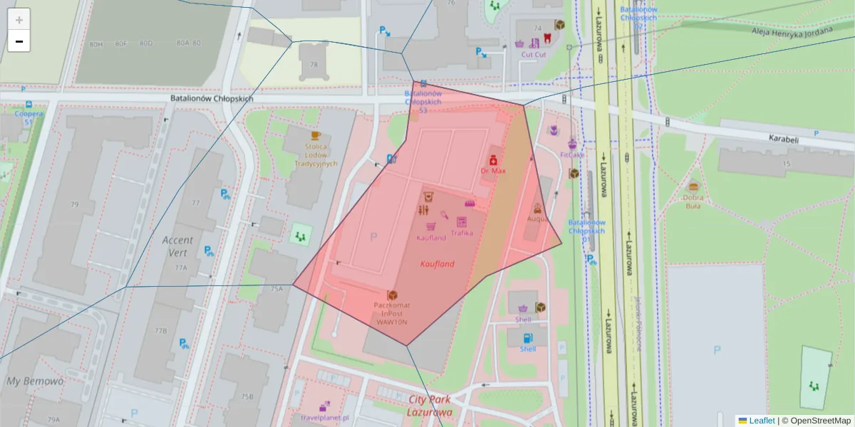 Szczegółowa mapa kodu pocztowego 01-374 z granicami, sąsiednimi kodami pocztowymi i urzędami pocztowymi