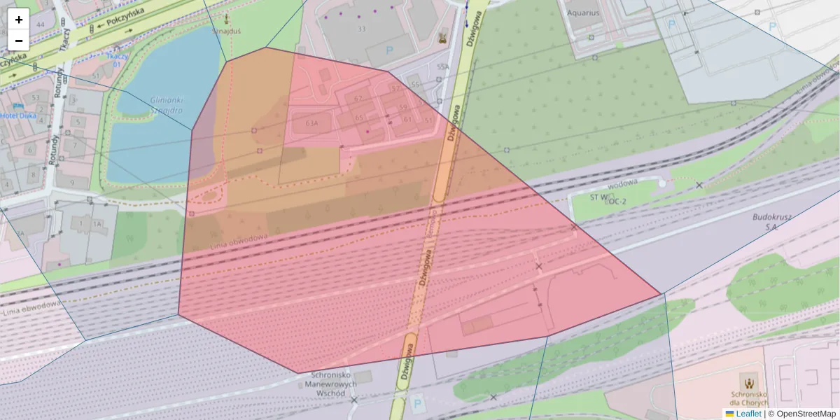 Szczegółowa mapa kodu pocztowego 01-376 z granicami, sąsiednimi kodami pocztowymi i urzędami pocztowymi