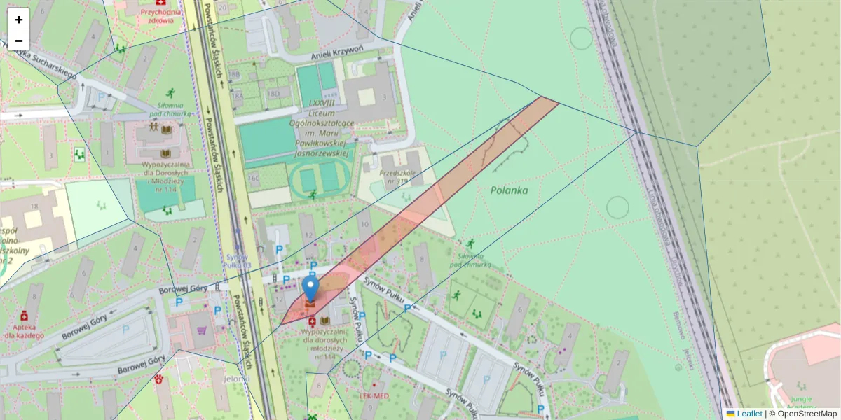 Szczegółowa mapa kodu pocztowego 01-392 z granicami, sąsiednimi kodami pocztowymi i urzędami pocztowymi