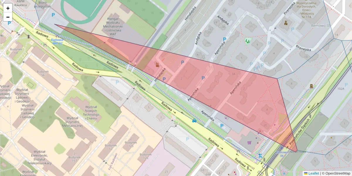 Szczegółowa mapa kodu pocztowego 01-439 z granicami, sąsiednimi kodami pocztowymi i urzędami pocztowymi
