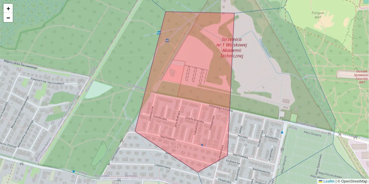 Szczegółowa mapa kodu pocztowego 01-472 z granicami, sąsiednimi kodami pocztowymi i urzędami pocztowymi