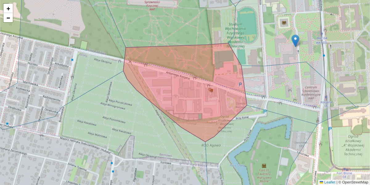 Szczegółowa mapa kodu pocztowego 01-473 z granicami, sąsiednimi kodami pocztowymi i urzędami pocztowymi