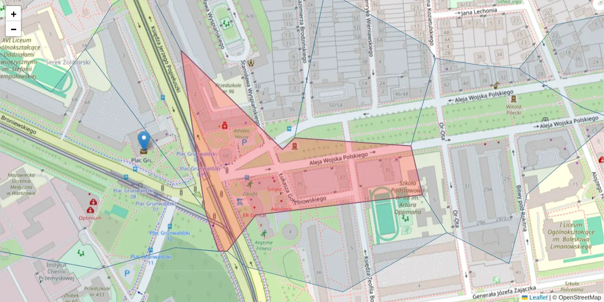 Szczegółowa mapa kodu pocztowego 01-503 z granicami, sąsiednimi kodami pocztowymi i urzędami pocztowymi