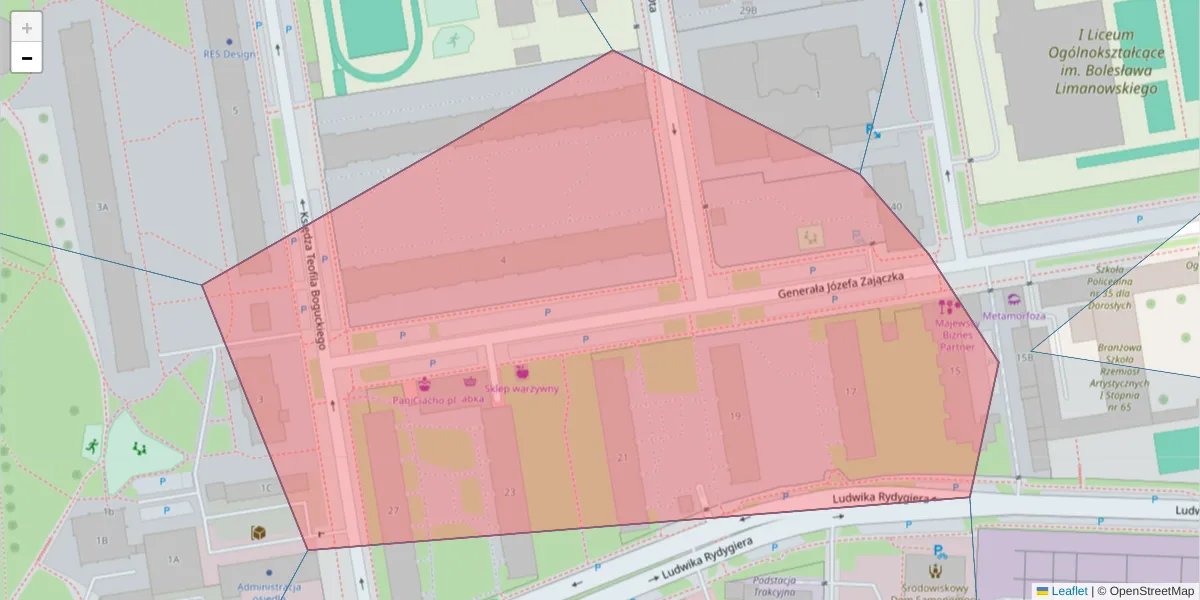 Szczegółowa mapa kodu pocztowego 01-505 z granicami, sąsiednimi kodami pocztowymi i urzędami pocztowymi