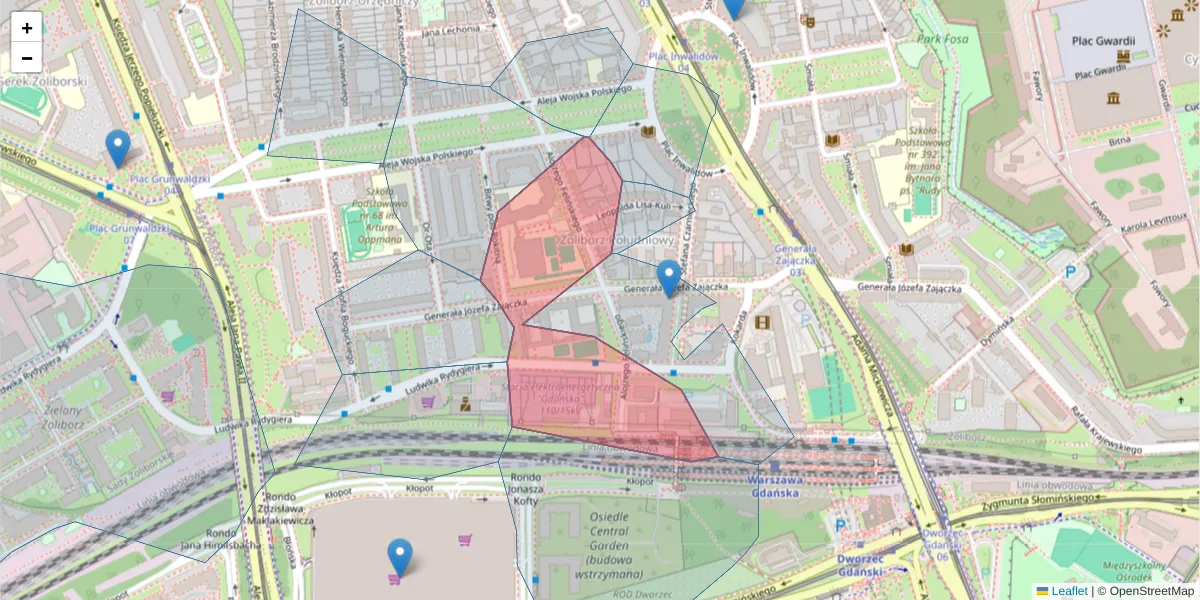 Szczegółowa mapa kodu pocztowego 01-513 z granicami, sąsiednimi kodami pocztowymi i urzędami pocztowymi