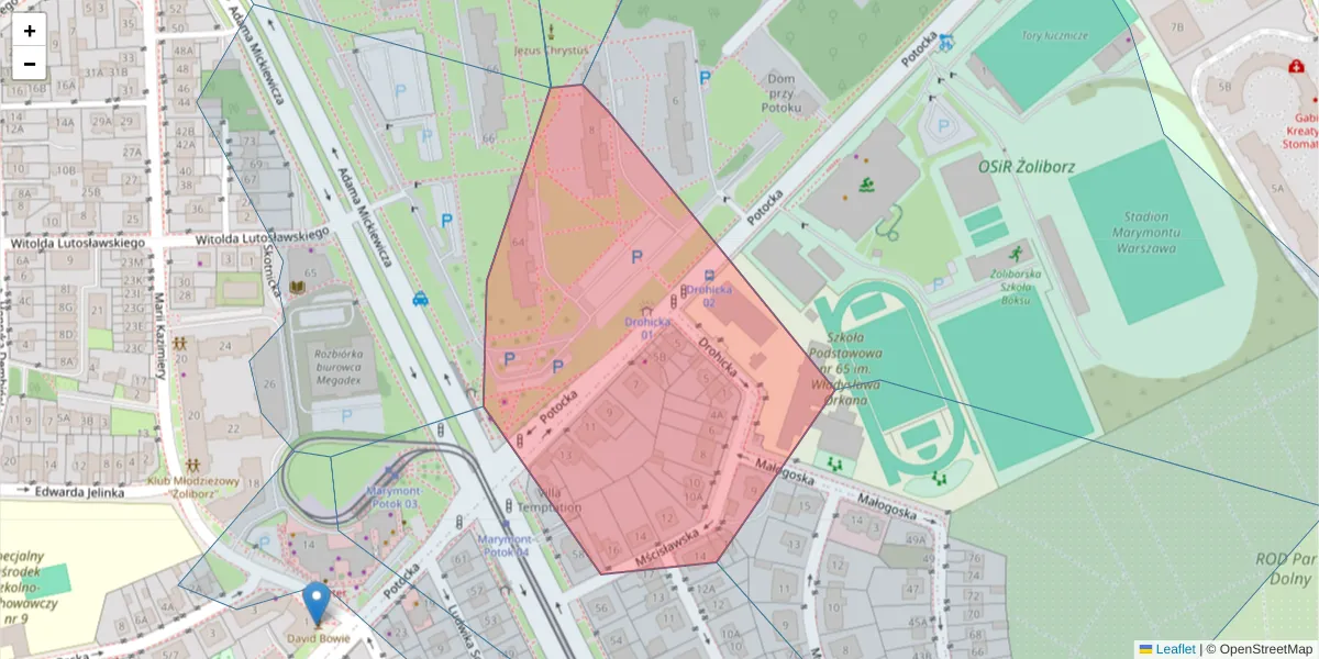 Szczegółowa mapa kodu pocztowego 01-639 z granicami, sąsiednimi kodami pocztowymi i urzędami pocztowymi
