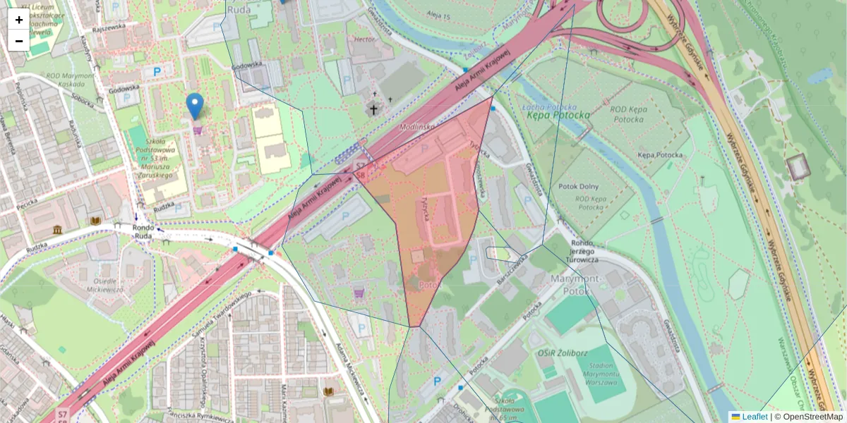 Szczegółowa mapa kodu pocztowego 01-656 z granicami, sąsiednimi kodami pocztowymi i urzędami pocztowymi