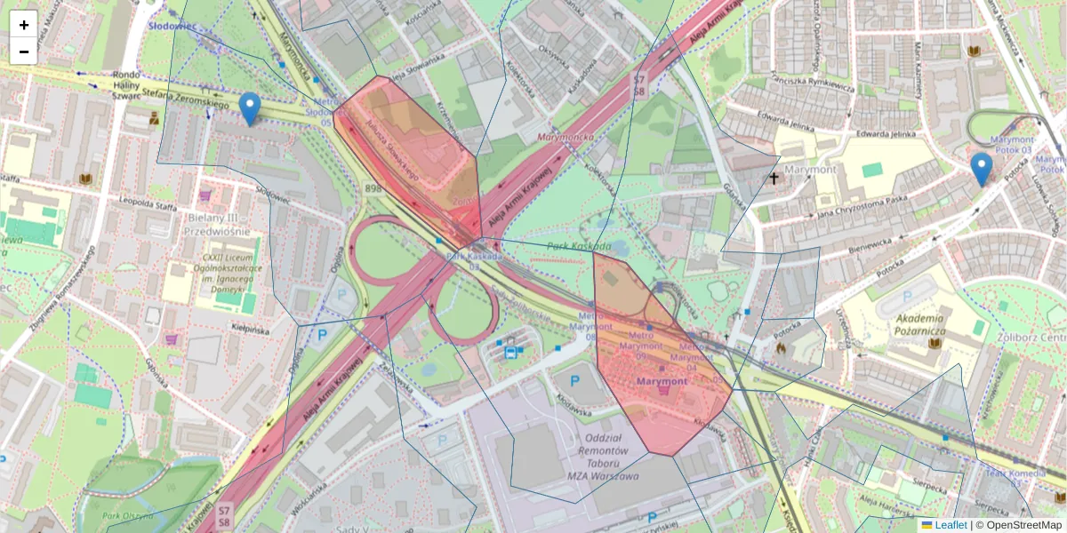 Szczegółowa mapa kodu pocztowego 01-690 z granicami, sąsiednimi kodami pocztowymi i urzędami pocztowymi