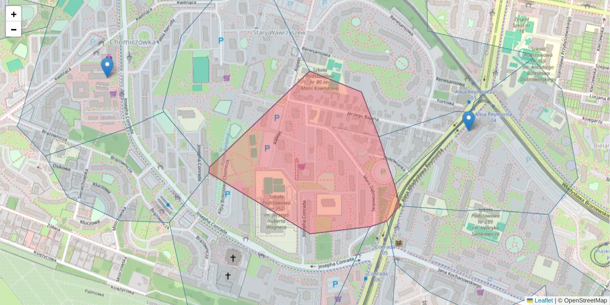 Szczegółowa mapa kodu pocztowego 01-903 z granicami, sąsiednimi kodami pocztowymi i urzędami pocztowymi