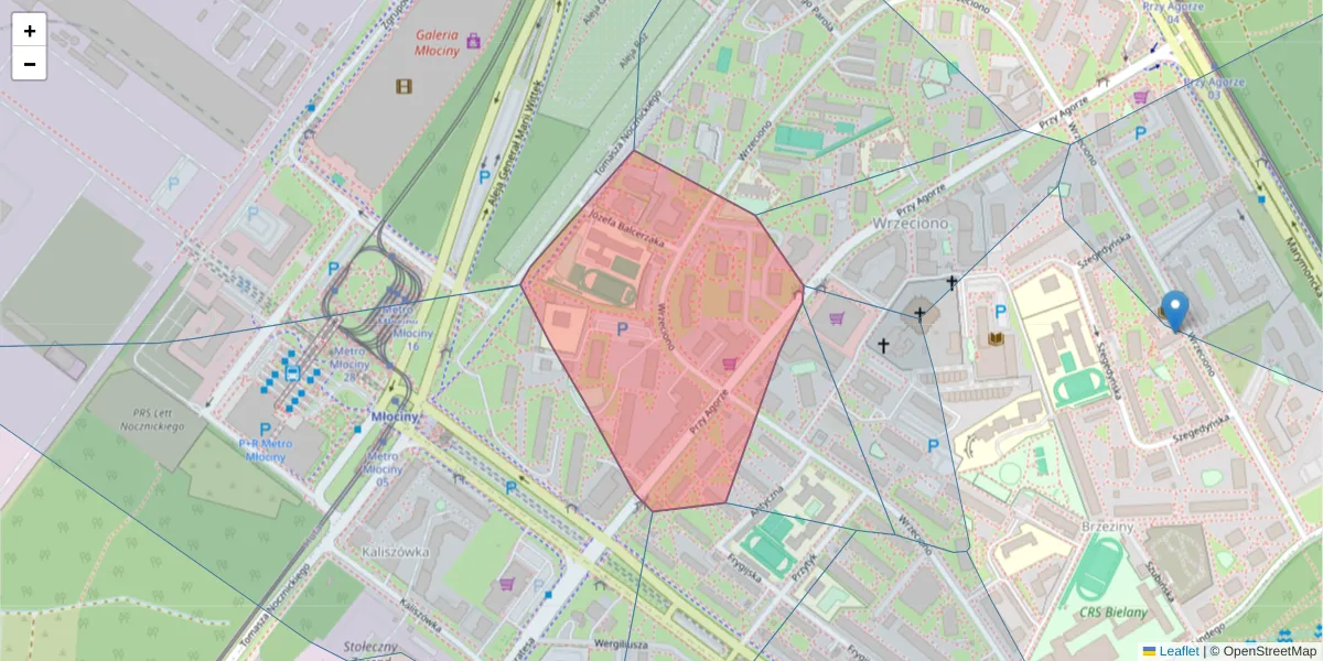 Szczegółowa mapa kodu pocztowego 01-930 z granicami, sąsiednimi kodami pocztowymi i urzędami pocztowymi