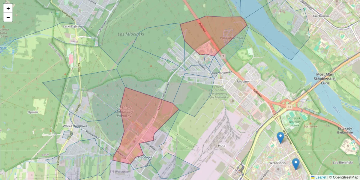 Szczegółowa mapa kodu pocztowego 01-938 z granicami, sąsiednimi kodami pocztowymi i urzędami pocztowymi