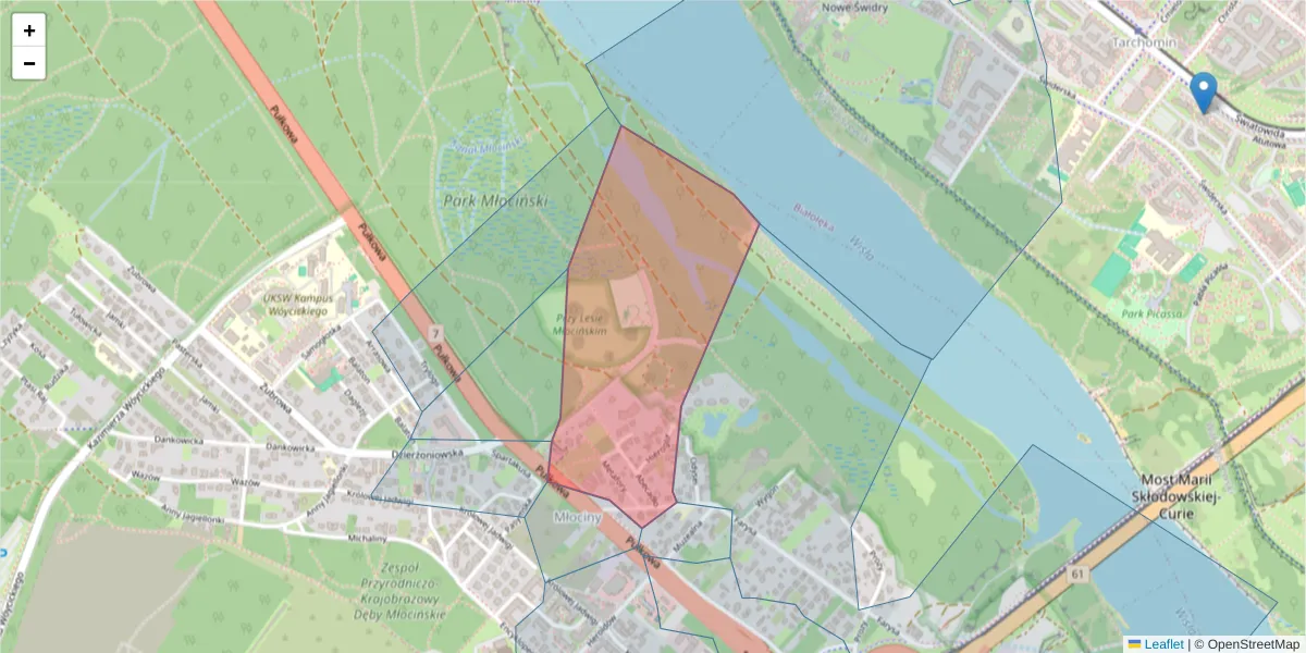 Szczegółowa mapa kodu pocztowego 01-972 z granicami, sąsiednimi kodami pocztowymi i urzędami pocztowymi