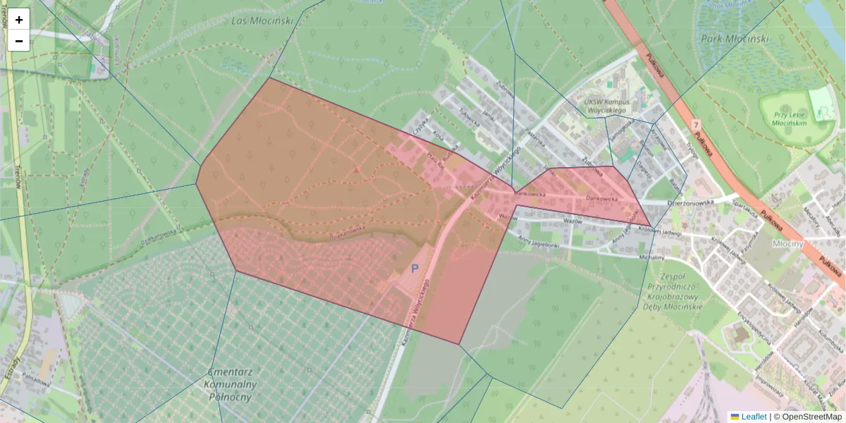 Szczegółowa mapa kodu pocztowego 01-976 z granicami, sąsiednimi kodami pocztowymi i urzędami pocztowymi
