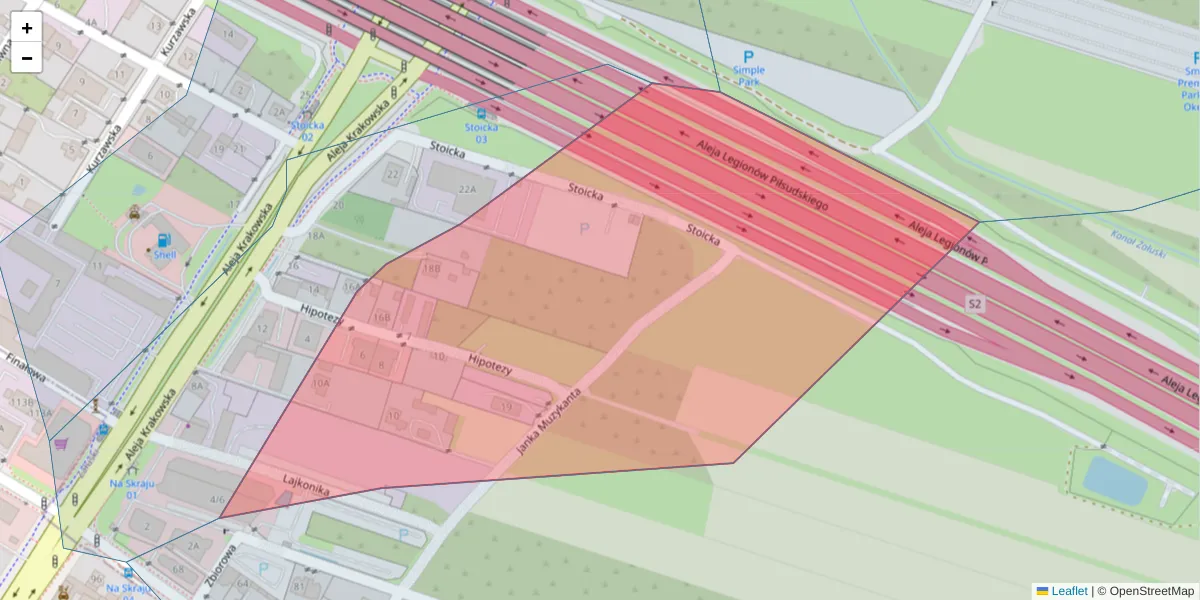 Szczegółowa mapa kodu pocztowego 02-191 z granicami, sąsiednimi kodami pocztowymi i urzędami pocztowymi