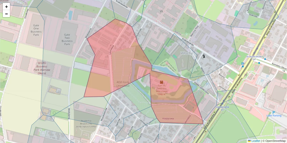 Szczegółowa mapa kodu pocztowego 02-239 z granicami, sąsiednimi kodami pocztowymi i urzędami pocztowymi