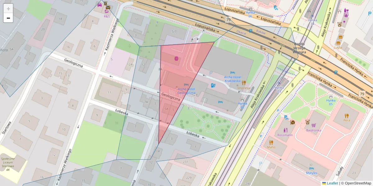 Szczegółowa mapa kodu pocztowego 02-246 z granicami, sąsiednimi kodami pocztowymi i urzędami pocztowymi