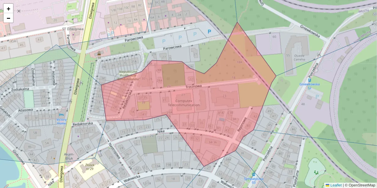 Szczegółowa mapa kodu pocztowego 02-446 z granicami, sąsiednimi kodami pocztowymi i urzędami pocztowymi