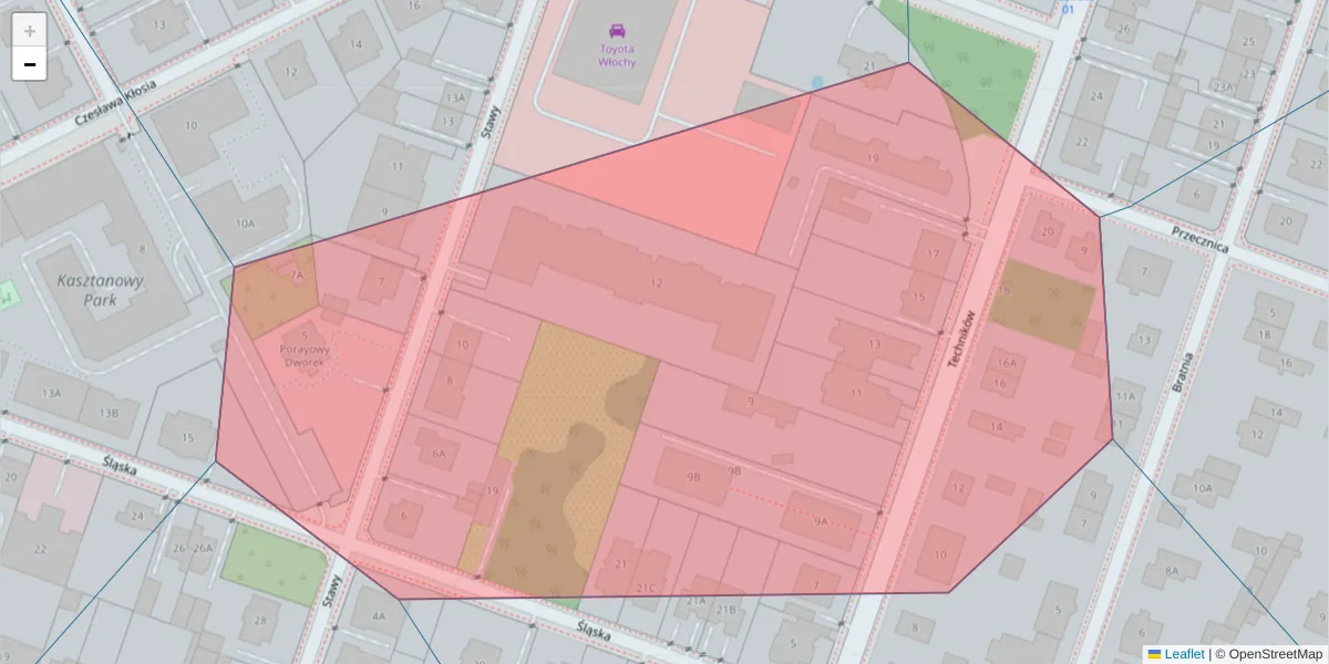 Szczegółowa mapa kodu pocztowego 02-468 z granicami, sąsiednimi kodami pocztowymi i urzędami pocztowymi