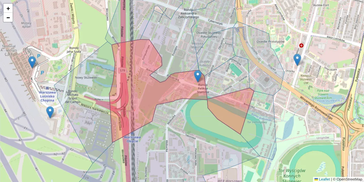 Szczegółowa mapa kodu pocztowego 02-690 z granicami, sąsiednimi kodami pocztowymi i urzędami pocztowymi