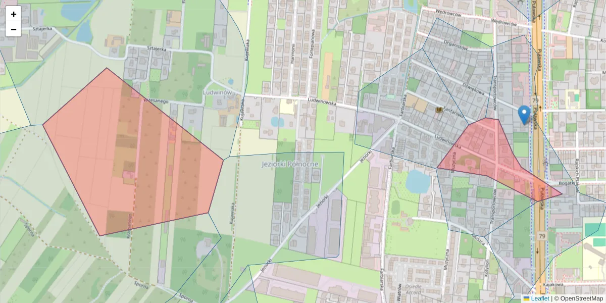 Szczegółowa mapa kodu pocztowego 02-856 z granicami, sąsiednimi kodami pocztowymi i urzędami pocztowymi