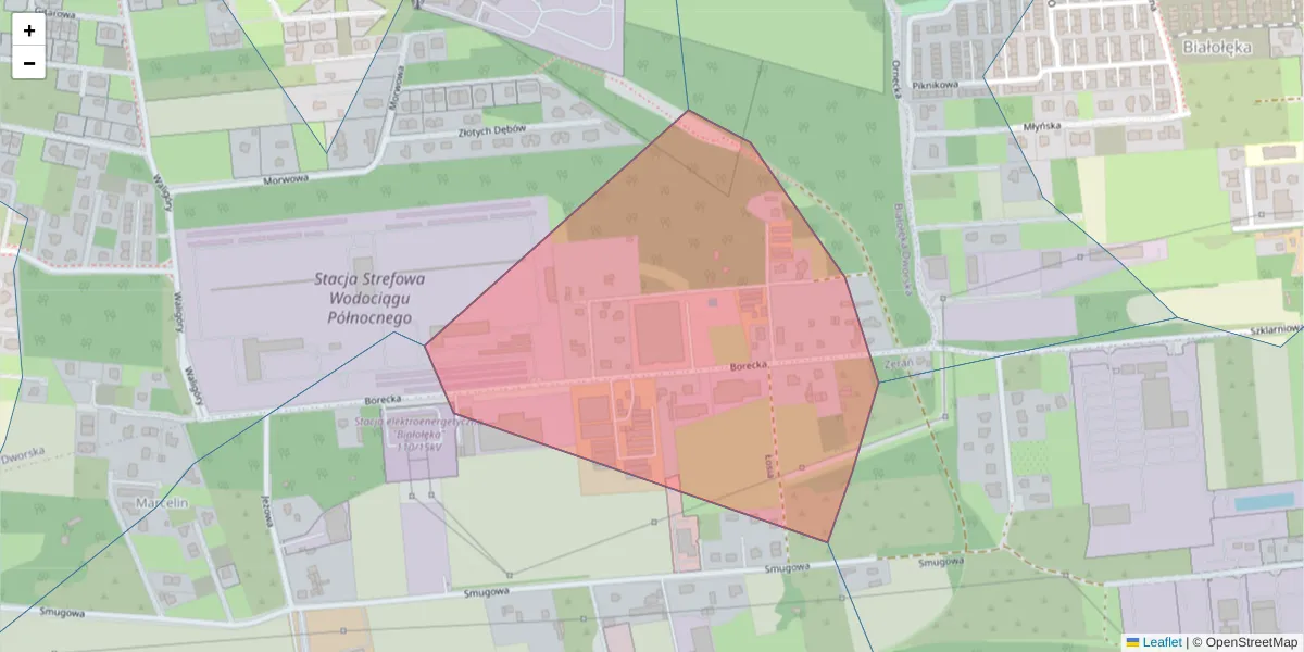 Szczegółowa mapa kodu pocztowego 03-034 z granicami, sąsiednimi kodami pocztowymi i urzędami pocztowymi