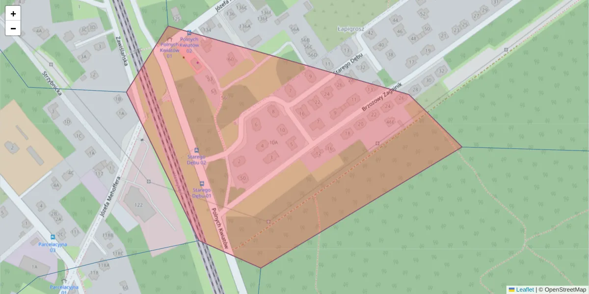 Szczegółowa mapa kodu pocztowego 03-069 z granicami, sąsiednimi kodami pocztowymi i urzędami pocztowymi