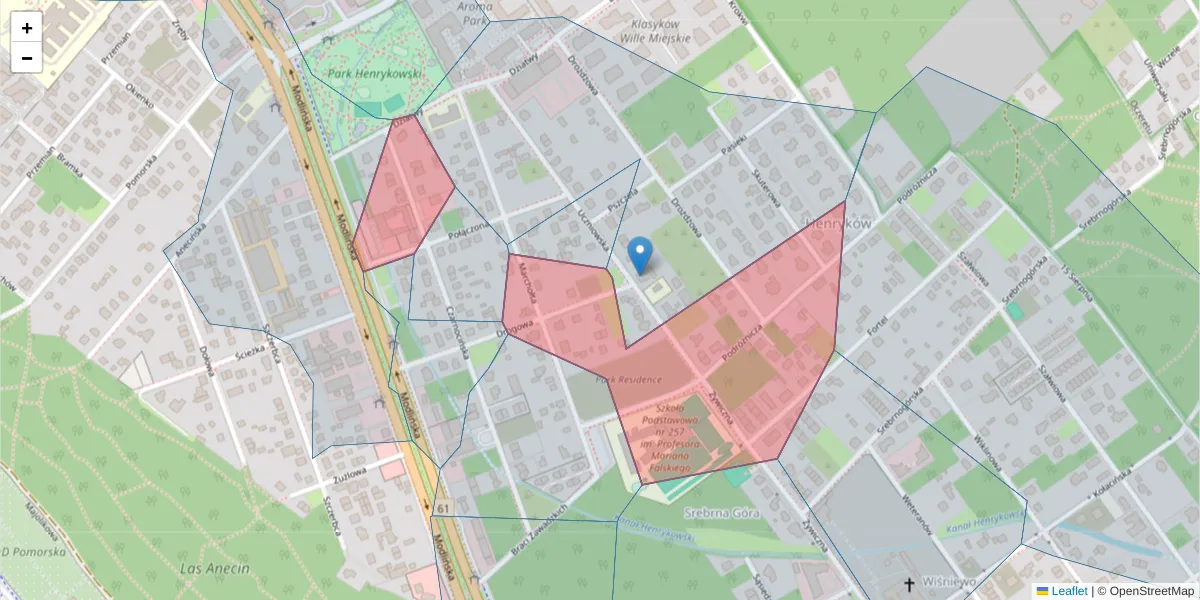 Szczegółowa mapa kodu pocztowego 03-109 z granicami, sąsiednimi kodami pocztowymi i urzędami pocztowymi