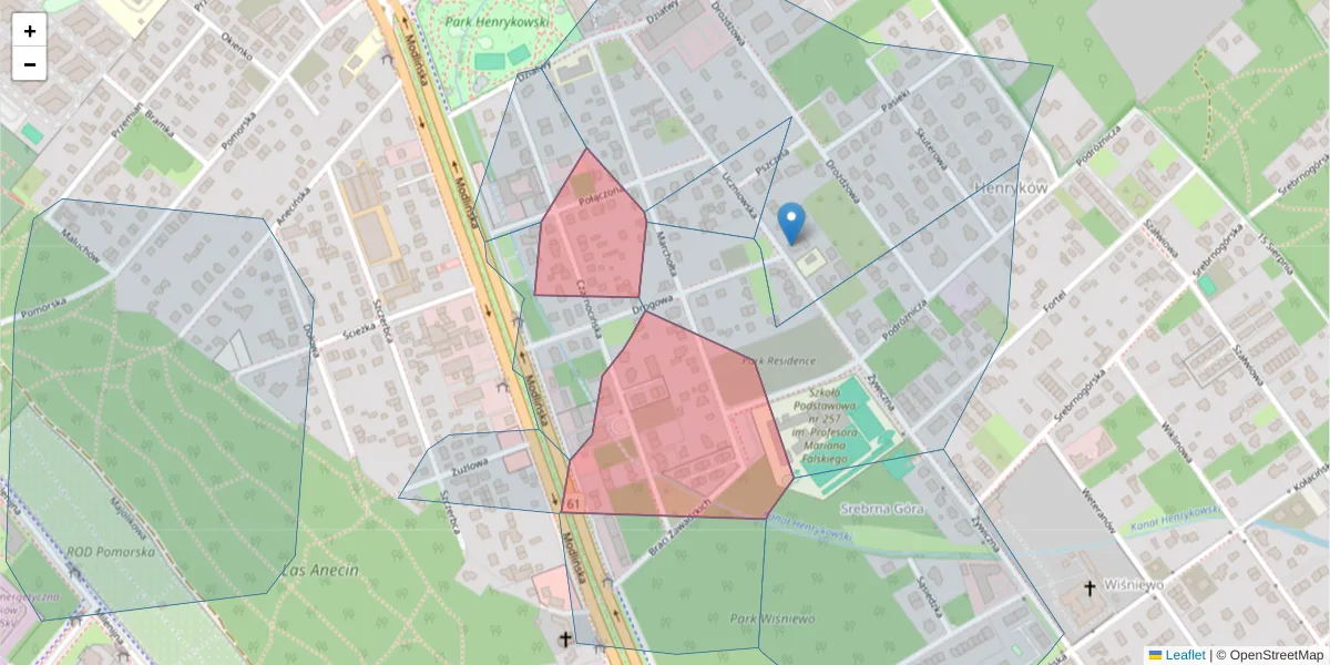 Szczegółowa mapa kodu pocztowego 03-110 z granicami, sąsiednimi kodami pocztowymi i urzędami pocztowymi